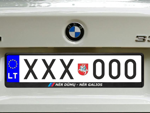 Numerių rėmelis „Nėr dūmų - nėr galios“