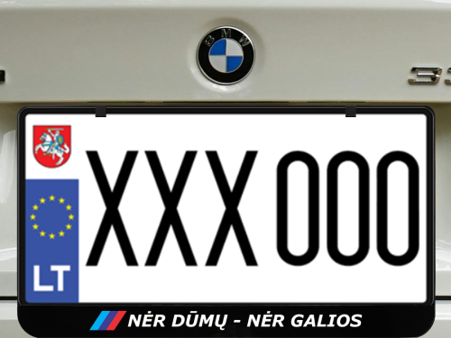 Kvadratinis numerių rėmelis „Nėr dūmų“