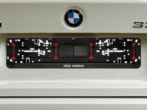 Wurth numerių rėmelis „Jūsų vardas lenktas“