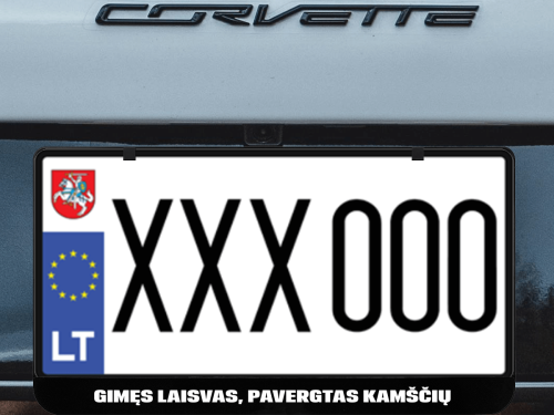 Kvadratinis numerių rėmelis „Gimęs laisvas"