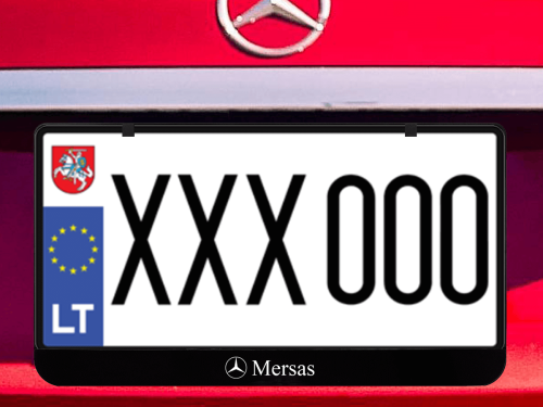 Kvadratinis numerių rėmelis „Mersas"