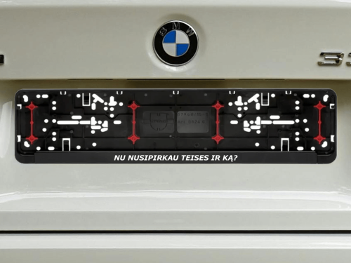 Wurth numerių rėmelis „Nusipirkau teises"