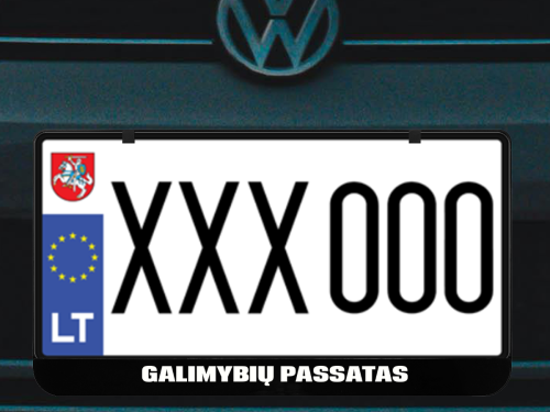 Kvadratinis numerių rėmelis „Galimybių Passatas"