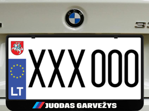 Kvadratinis numerių rėmelis „Juodas garvežys"