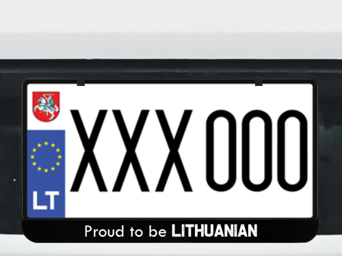 Kvadratinis numerių rėmelis „Pruod to be Lithuanian"