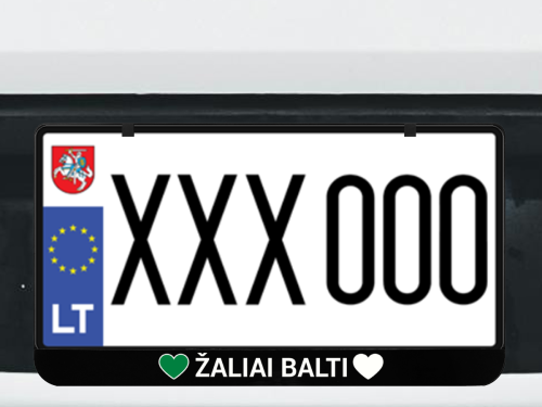 Kvadratinis numerių rėmelis „Žaliai balti"