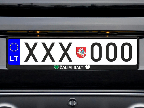 Numerių rėmelis „Žaliai balti“