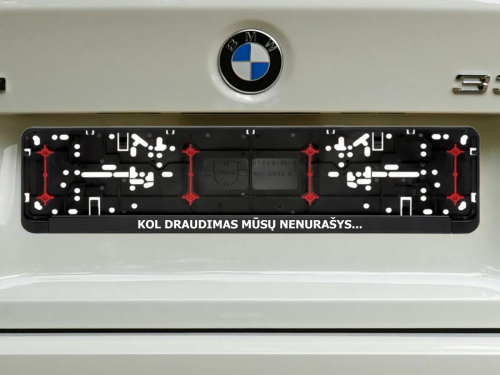 Wurth numerių rėmelis „Kol draudimas nenurašys“