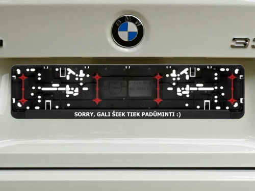 Wurth numerių rėmelis „Gali padūminti“