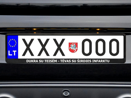 Numerių rėmelis „Dukra su teisėm“