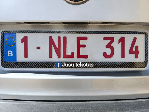 Karboninis auksinio atspalvio numerių rėmelis „Facebook su Jūsų tekstu“