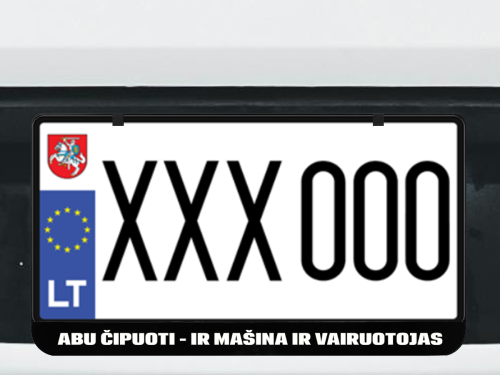 Kvadratinis numerių rėmelis „Abu čipuoti”