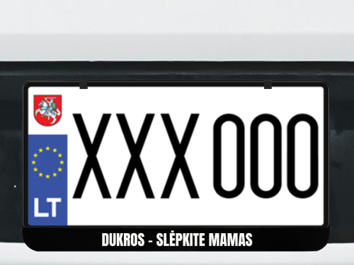 Kvadratinis numerių rėmelis „Dukros-slėpkite mamas”