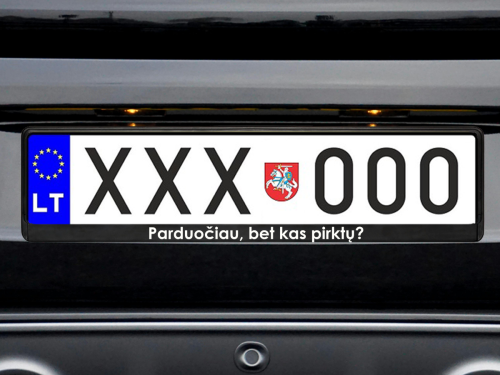 Numerių rėmelis „Parduočiau , bet kas pirktų?“