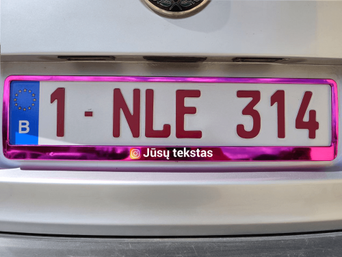 Rožinis numerių rėmelis „Instagram su Jūsų tekstu“