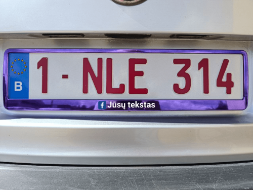 Violetinis numerių rėmelis „Facebook su Jūsų tekstu“