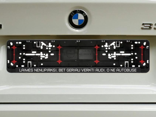 Wurth numerių rėmelis „Laimės nenupirksi“