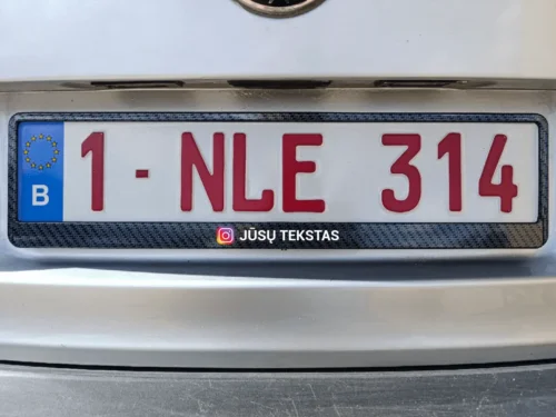 Karboninis numerių rėmelis „Instagram su Jūsų tekstu“ – Karboninis