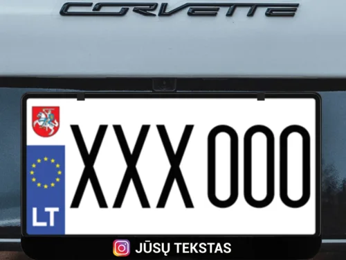 Kvadratinis numerių rėmelis „Instagram su Jūsų tekstu“ – Juoda