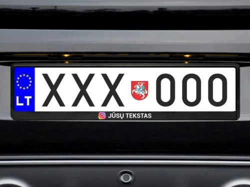 Numerių rėmelis „Instagram su Jūsų tekstu“ – Juoda