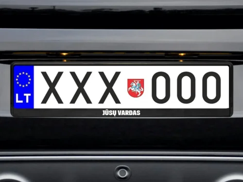 Numerių rėmelis „Jūsų vardas storas“ – Juoda