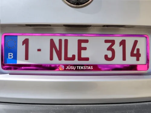 Rožinis numerių rėmelis „Instagram su Jūsų tekstu“ – Spalvotas