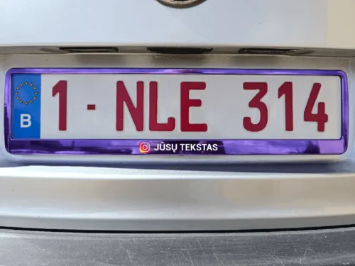 Violetinis numerių rėmelis „Instagram su Jūsų tekstu“ – Spalvotas